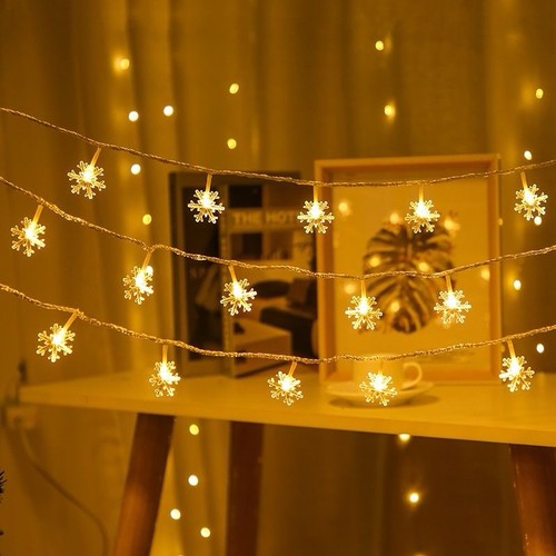 Snowflake led string lights - led,